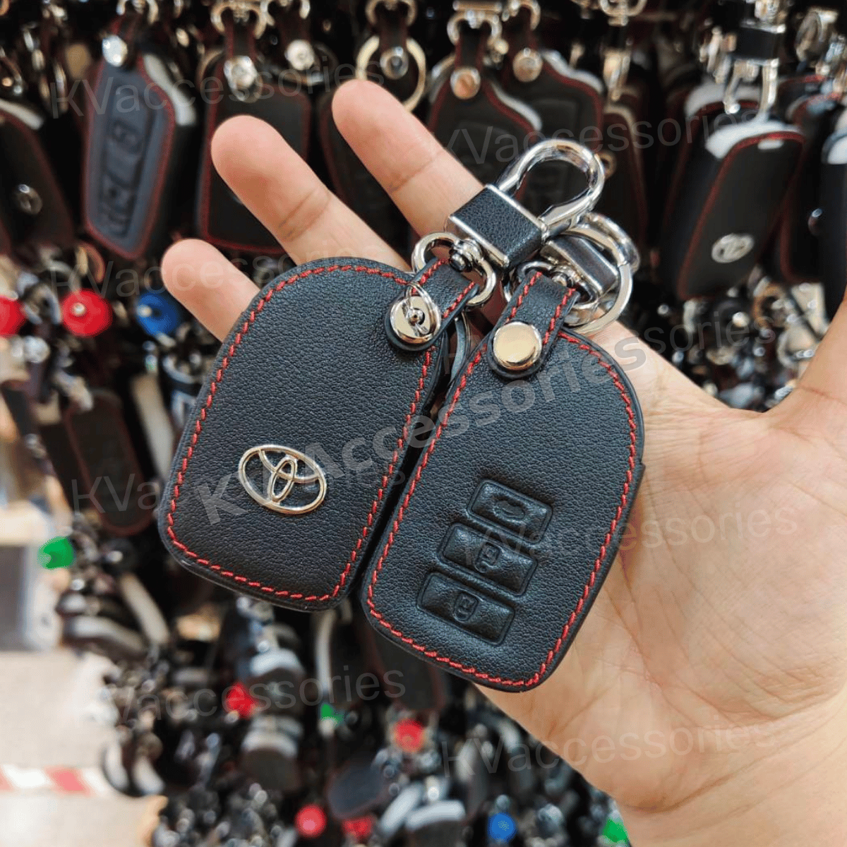 ซองหนังดำด้ายแดง สำหรับ TOYOTA YARIS 2014 VIOS 2013 TOP