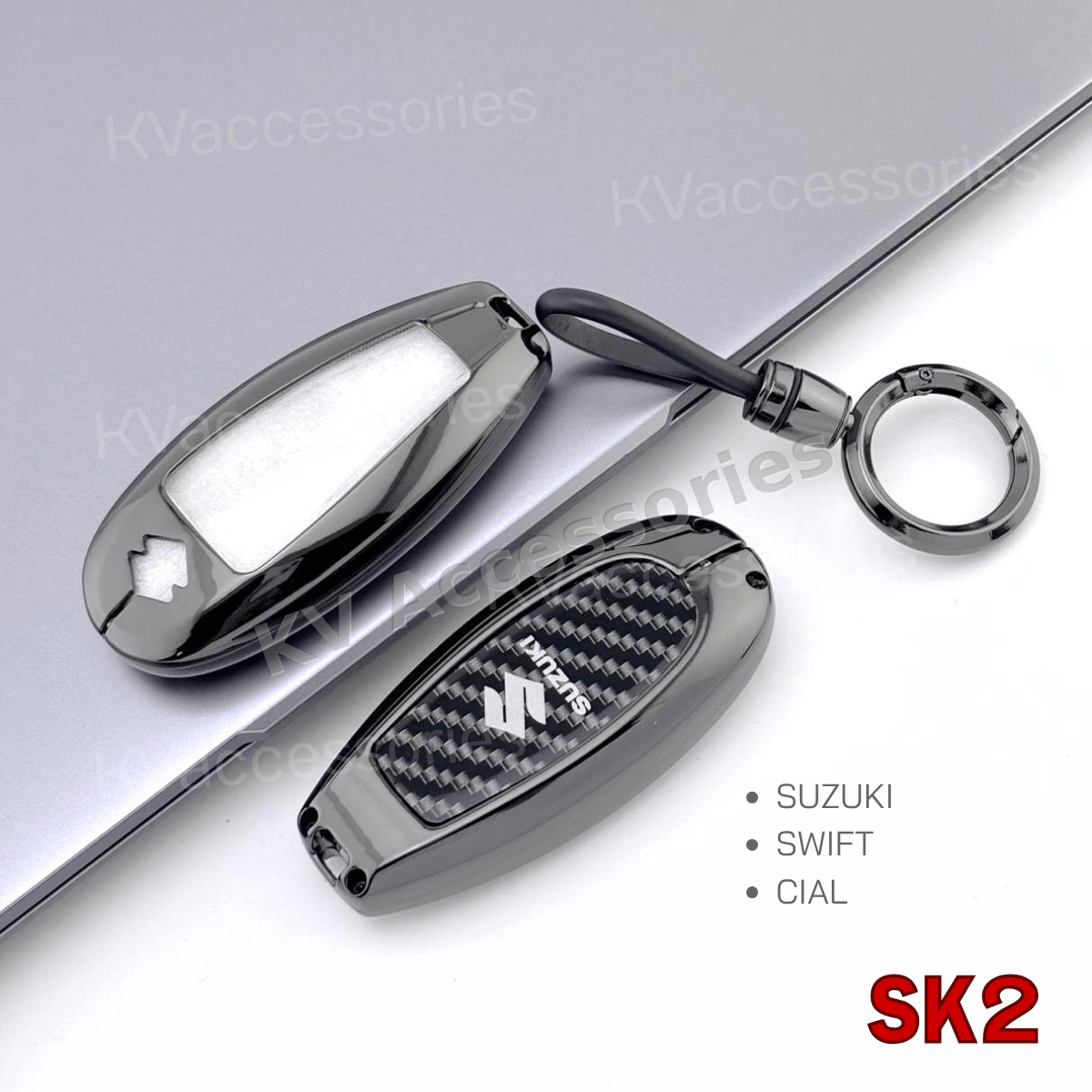 เคสกุญแจโลหะลายเคฟล่า สำหรับรุ่น  SUZUKI  SWIFT  CIAL