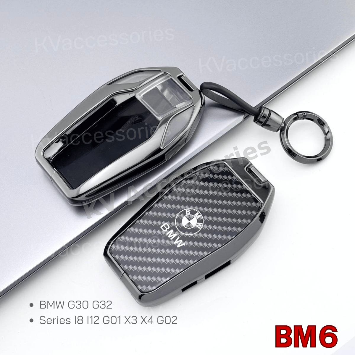 เคสกุญแจโลหะลายเคฟล่า สำหรับรุ่น BMW G30 G32  Series I8 I12 G01 X3 X4 G02