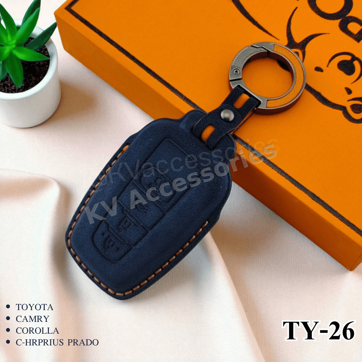Alcantara ซองหนังกุญแจรถยนต์ สำหรับรุ่น TOYOTA CAMRY COROLLA  C-HRPRIUS PRADO