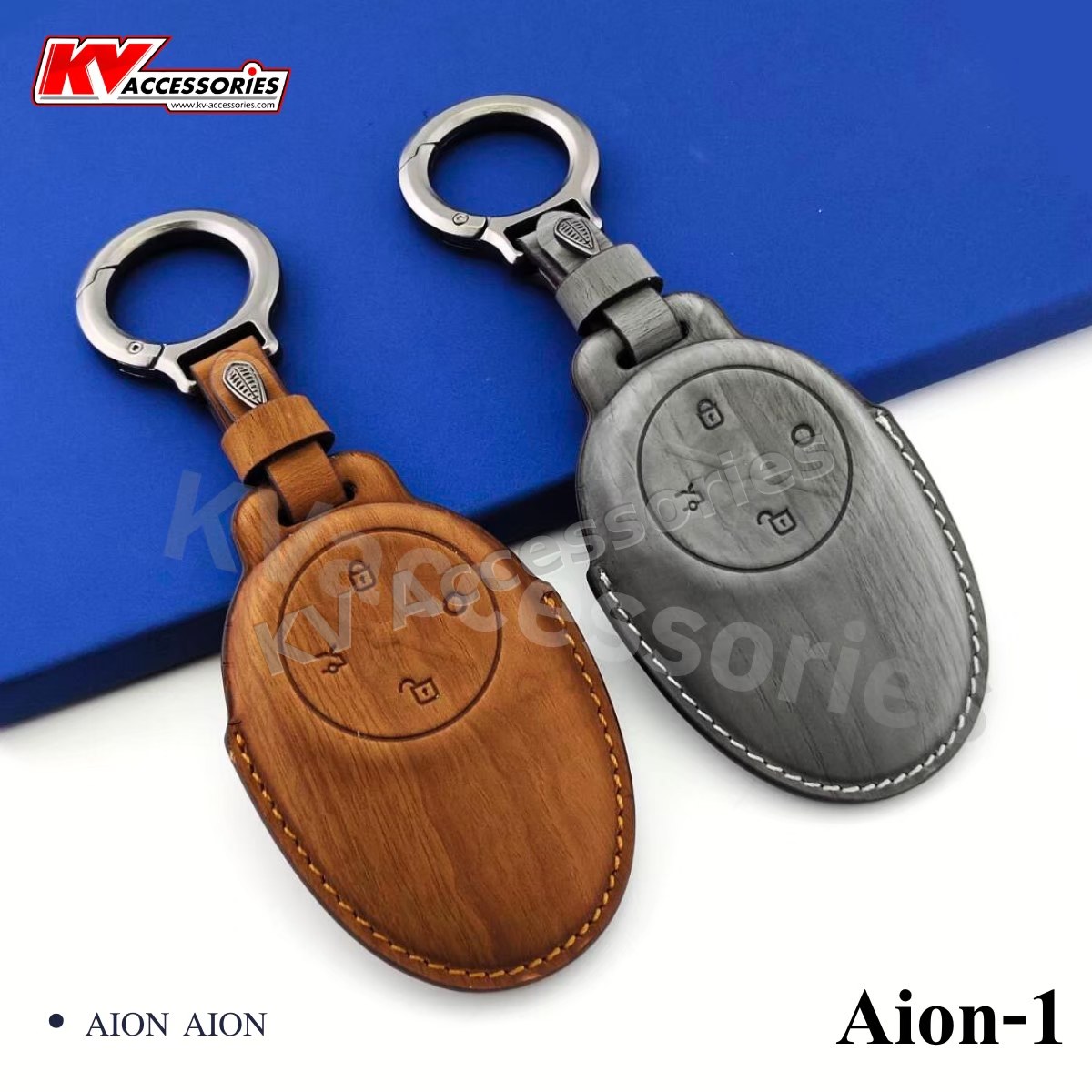 ซองหนังกุญแจลายไม้ สำหรับรุ่น Aion RT AION UT