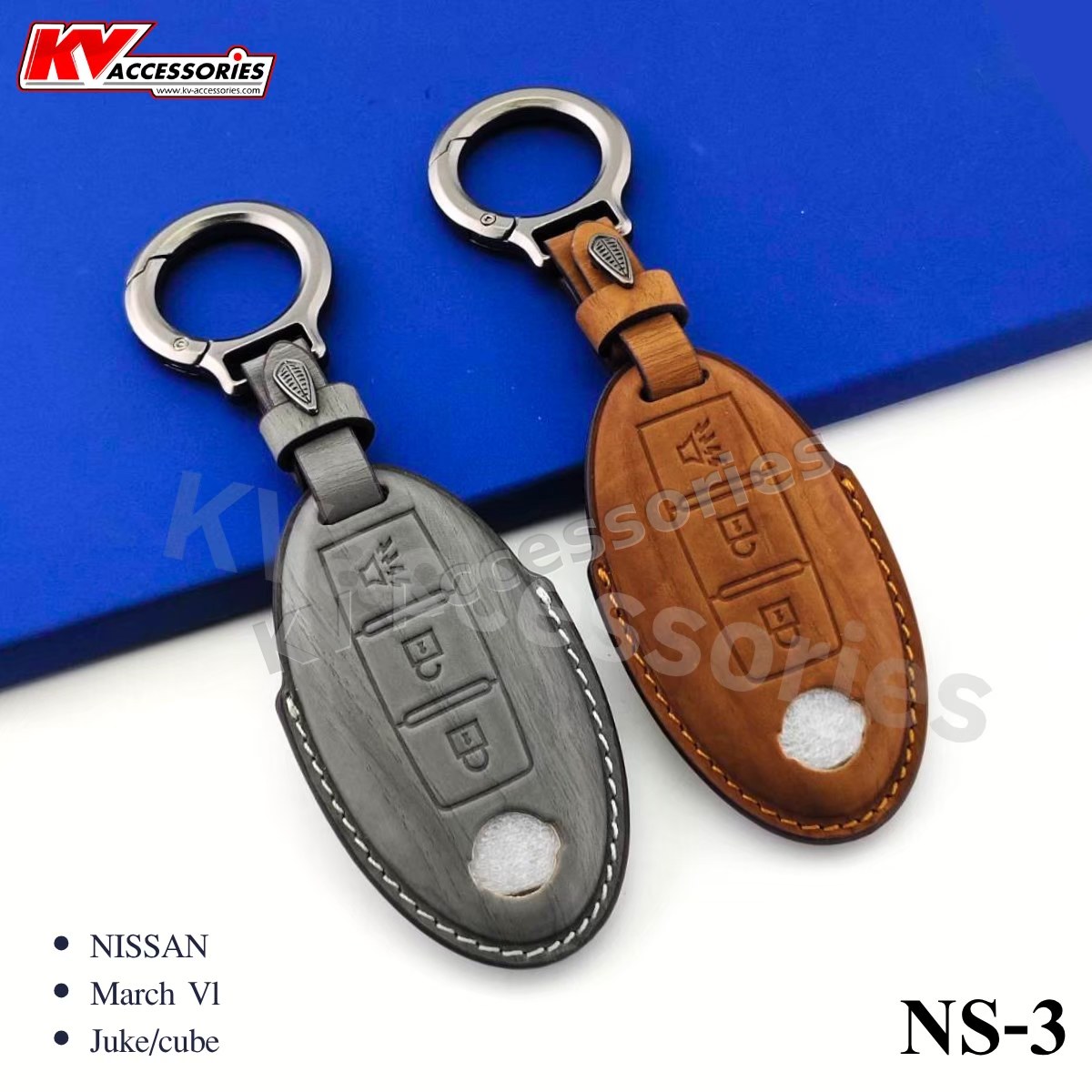 ซองหนังกุญแจลายไม้ สำหรับรุ่น NISSAN Almera Note Terra March Kicks