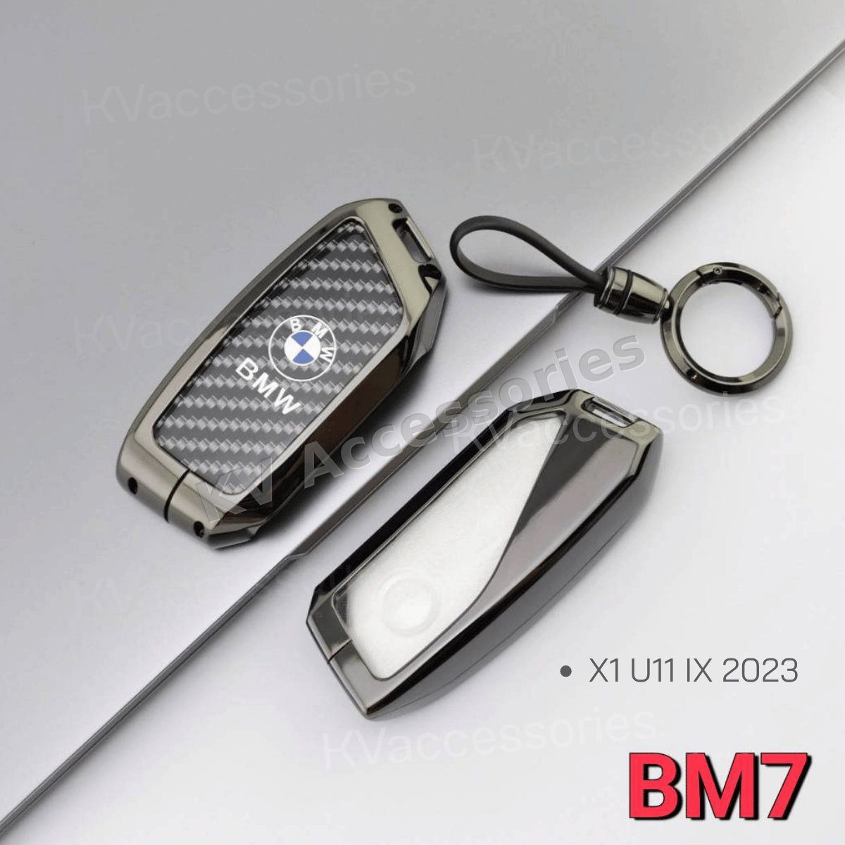 เคสกุญแจโลหะลายเคฟล่า สำหรับรุ่น BMW X1 U11 IX 2023