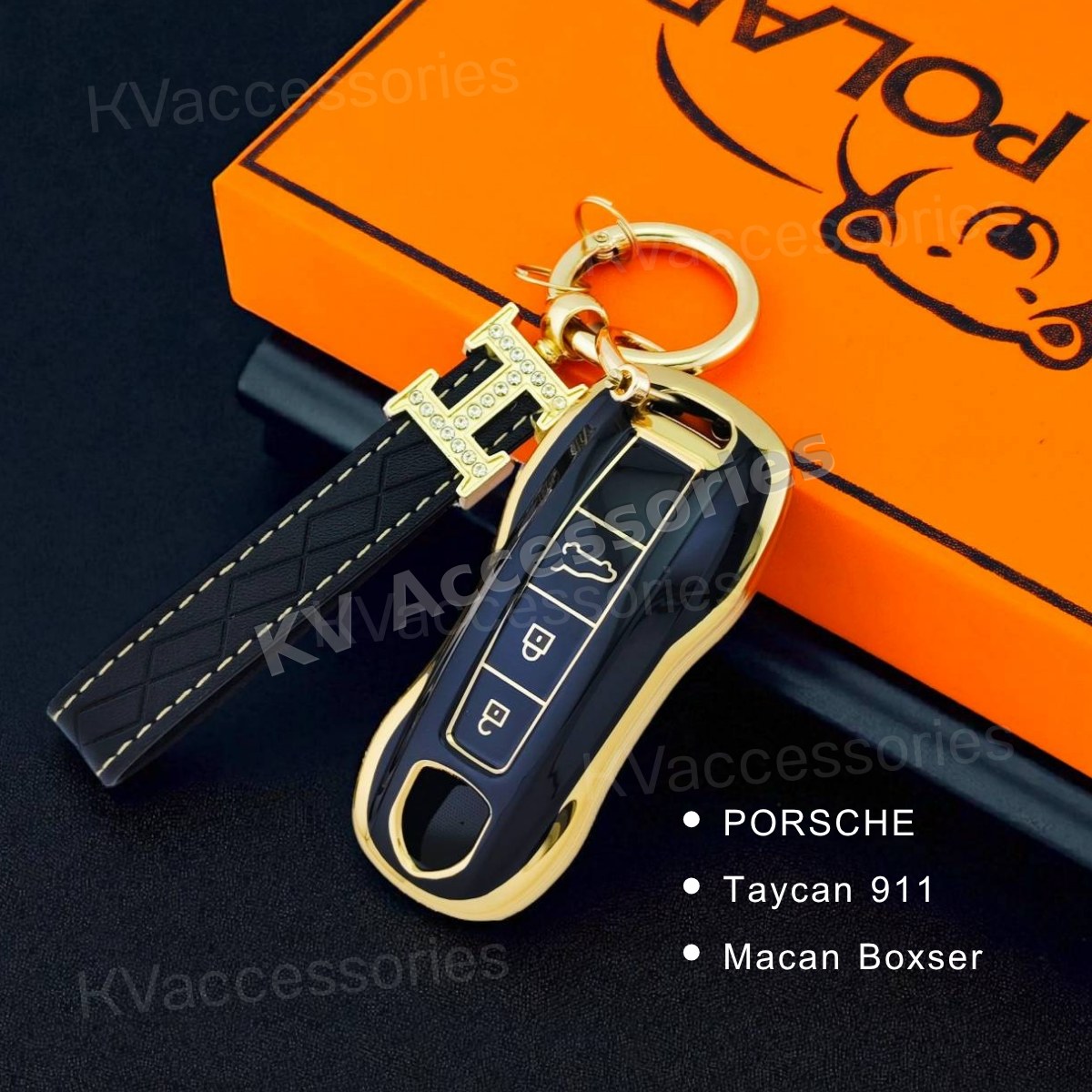 TPU เคสกุญแจรถยนต์ สำหรับรุ่น PORSCHE Taycan 911 Macan Boxser