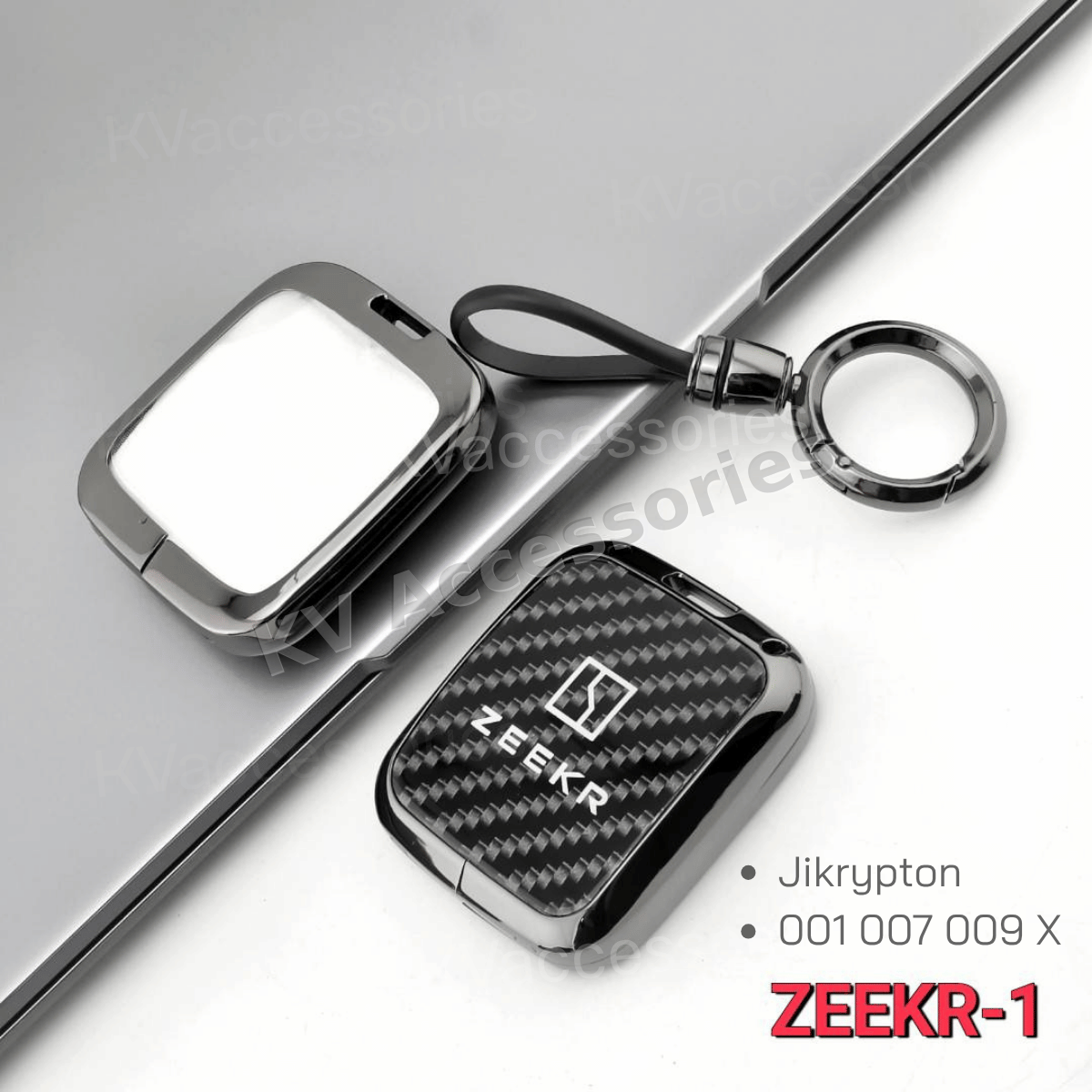 เคสกุญแจโลหะลายเคฟล่า สำหรับรุ่น Zeekr1 Jikrypton 001 007 009 X