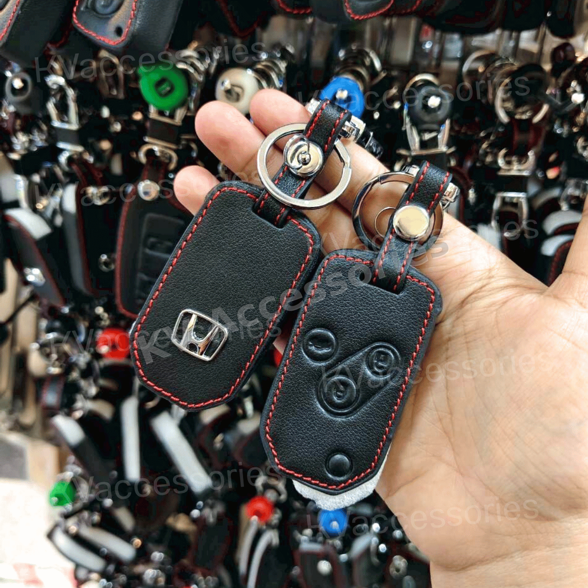 ซองหนังดำด้ายแดง สำหรับ HONDA UPGRADE