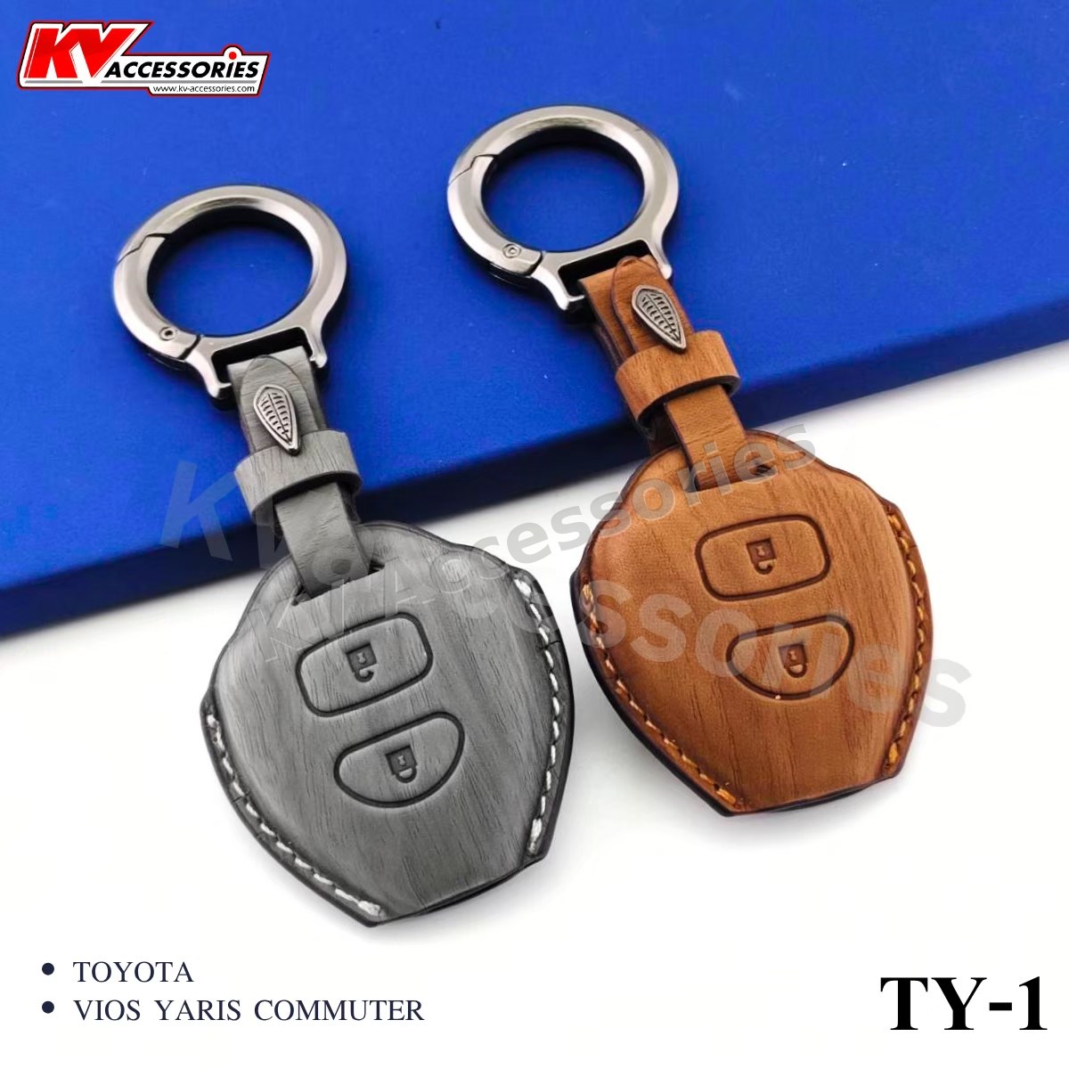 ซองหนังกุญแจลายไม้ สำหรับรุ่น TOYOTA VIOS YARIS COMMUTER