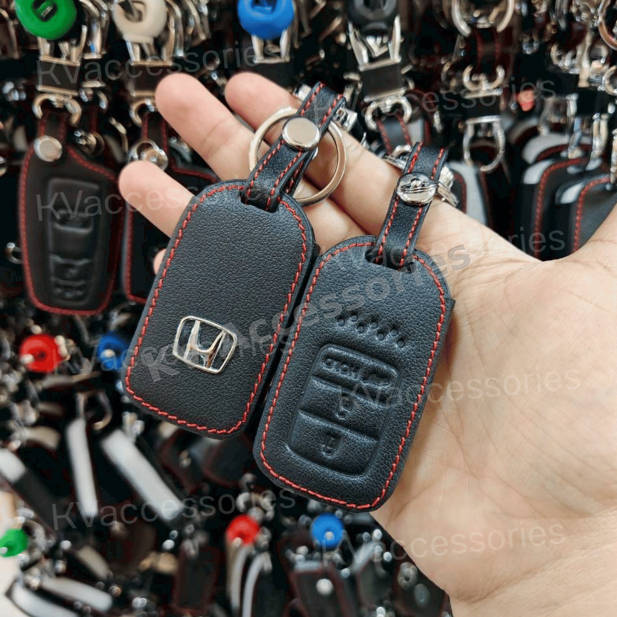 ซองหนังดำด้ายแดง สำหรับ HONDA Civic FK / All New  City 2020