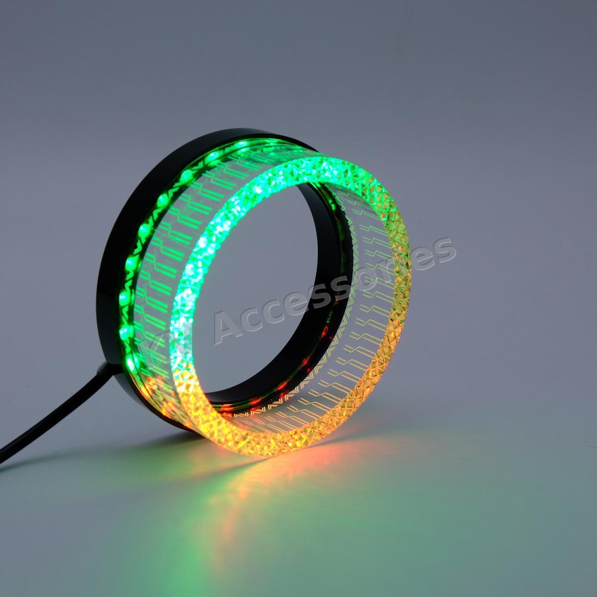 ฝาครอบ 5D Crystal ทรงกลม RGB + ไฟเลี้ยว 2.5/3.0 นิ้ว