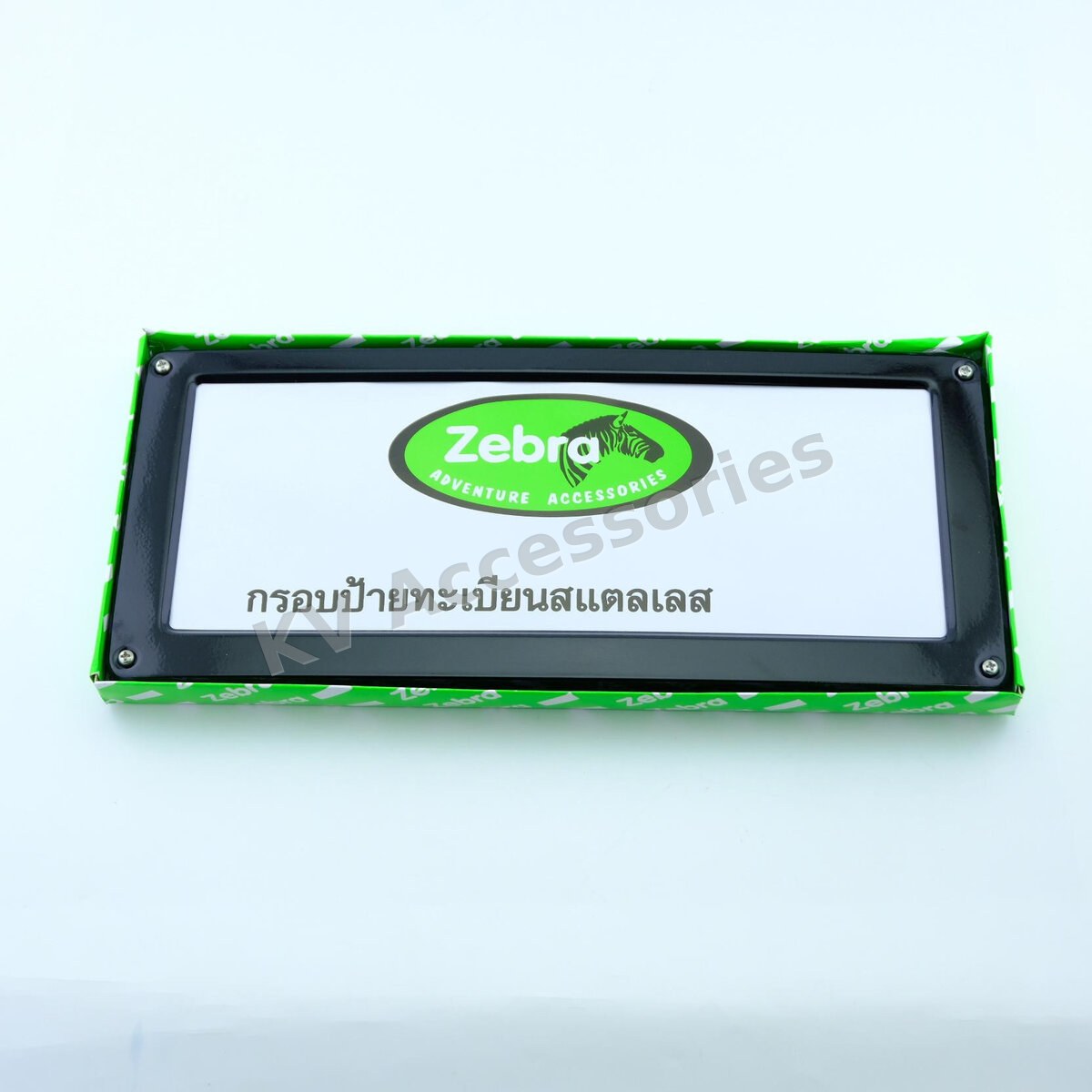 กรอบป้าย สแตนแลส สีดำ
