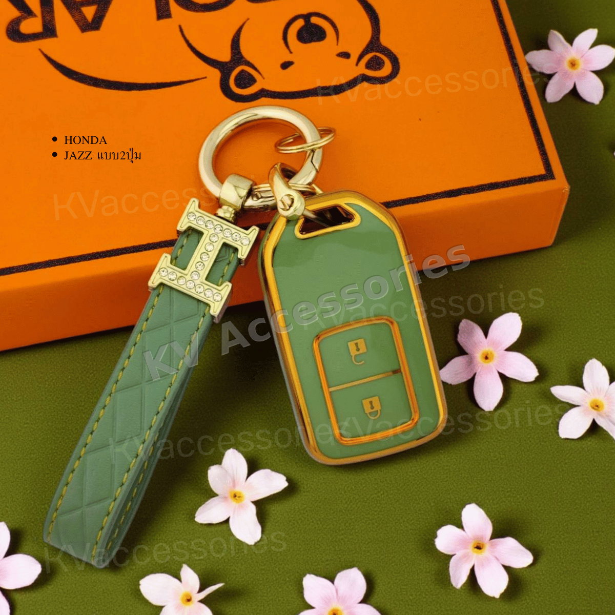 TPU เคสกุญแจรถยนต์ สำหรับรุ่น HONDA  JAZZ แบบ2ปุ่ม
