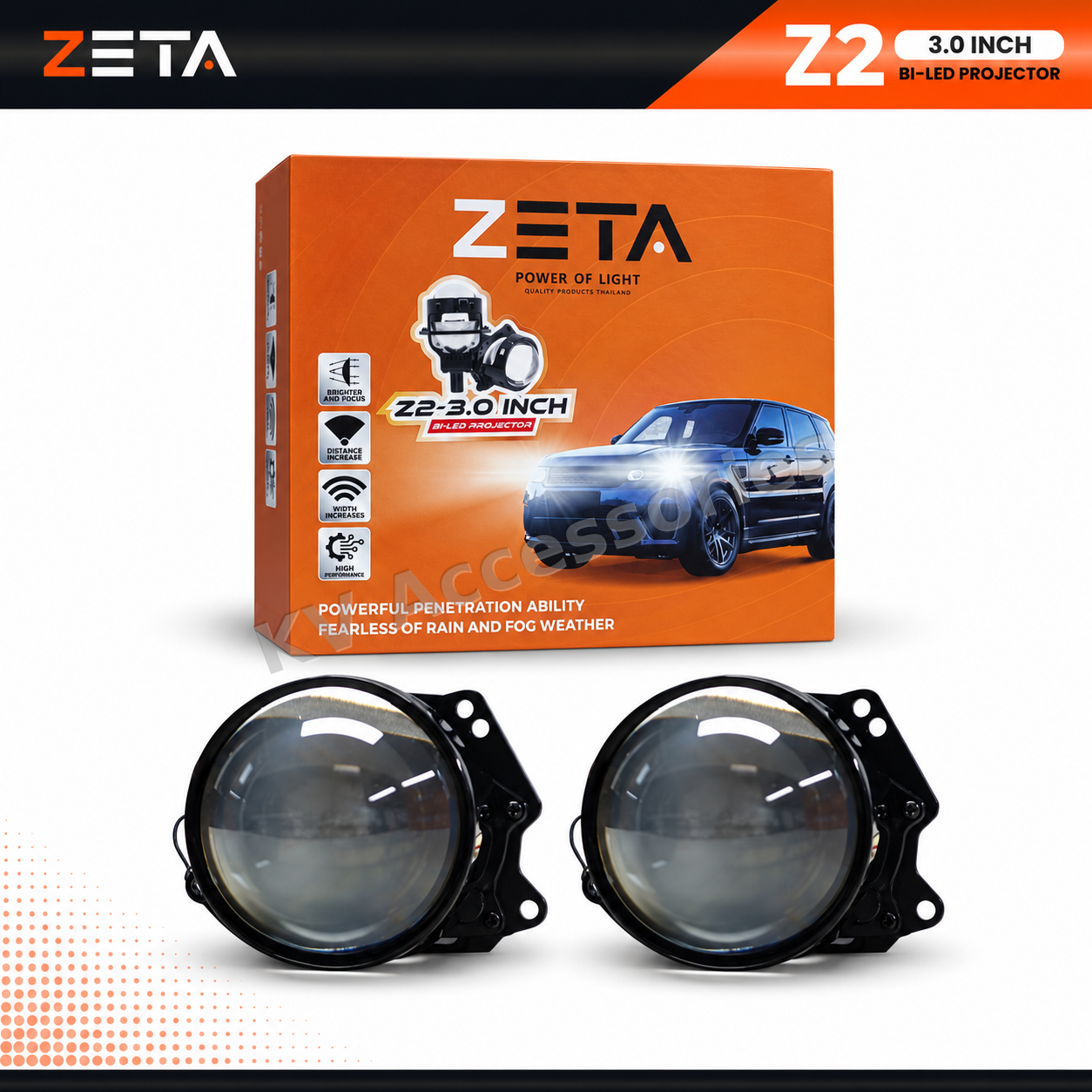 โปรเจคเตอร์ Bi-LED ZETA Z2 3.0 นิ้ว