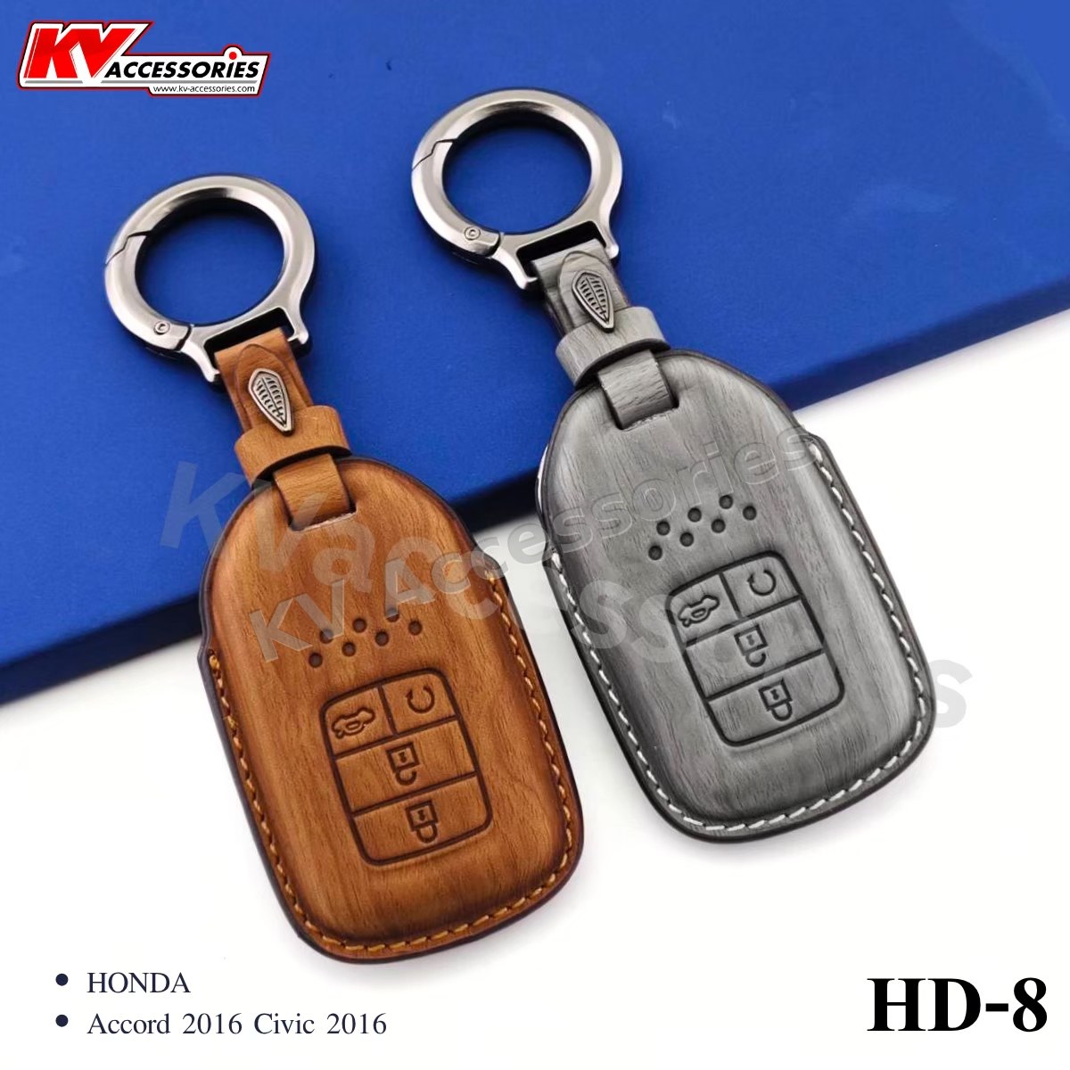 ซองหนังกุญแจลายไม้ สำหรับรุ่น HONDA Accord 2016 Civic 2016
