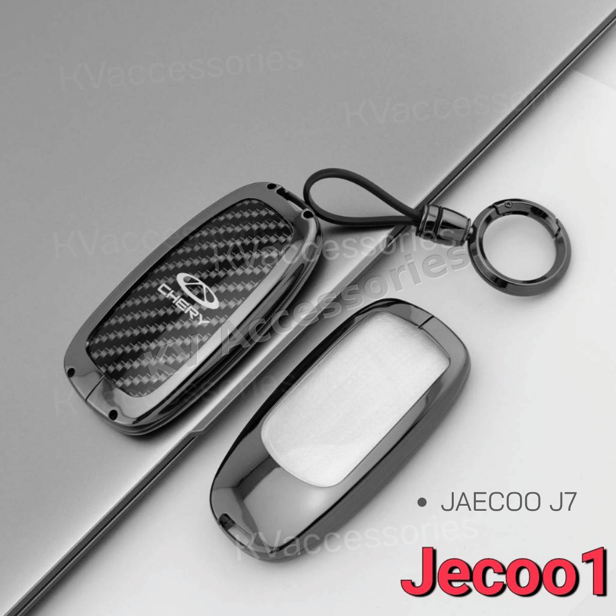 เคสกุญแจโลหะลายเคฟล่า สำหรับรุ่น JAECOO J7