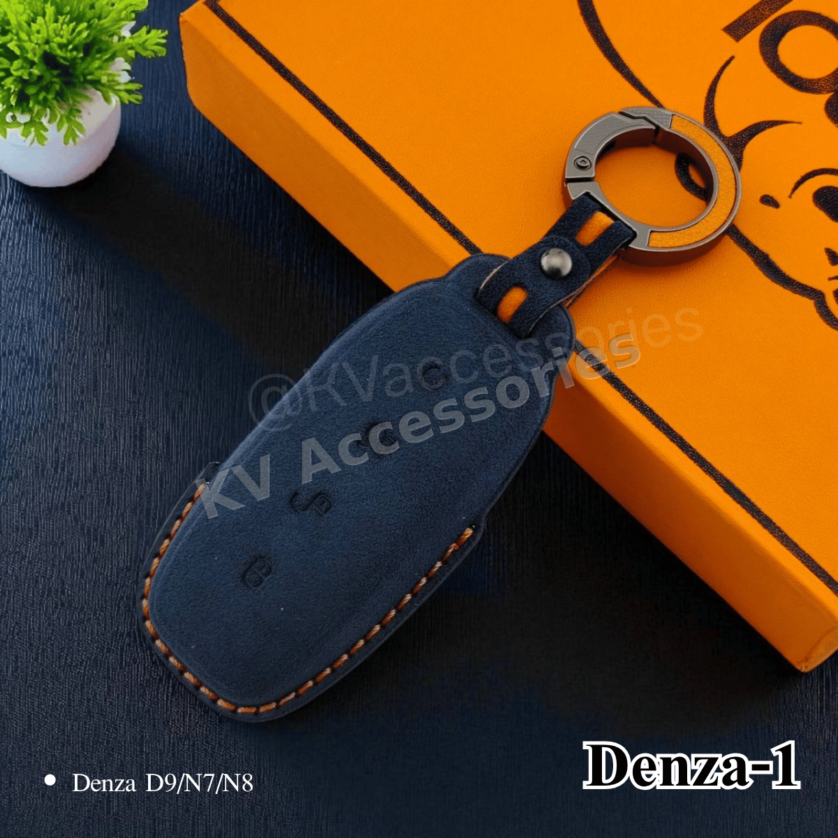 Alcantara ซองหนังกุญแจรถยนต์ สำหรับรุ่น Denza D9/N7/N8