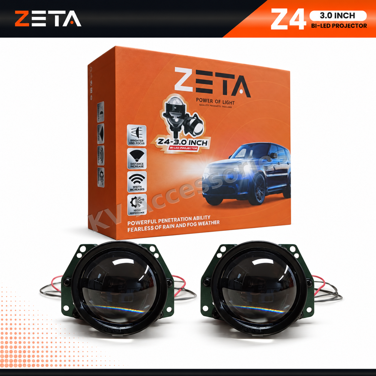 โปรเจคเตอร์ Bi-LED ZETA Z4 (เดิม J1) 3.0 นิ้ว