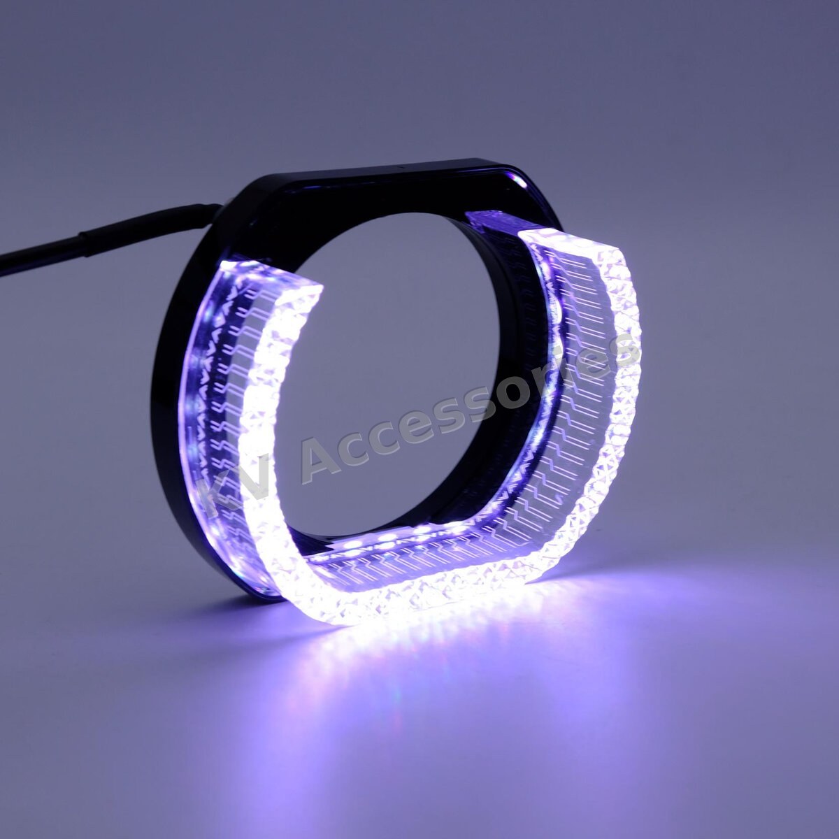 ฝาครอบ 5D Crystal ทรง U RGB + ไฟเลี้ยว 2.5/3.0 นิ้ว