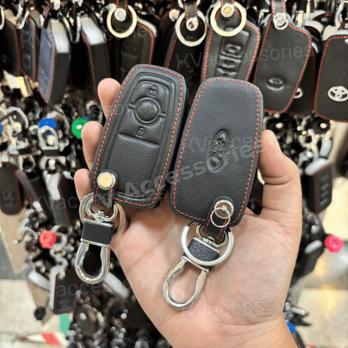 ซองหนังดำด้ายแดง สำหรับ Ford Everest Next-Gen Ranger