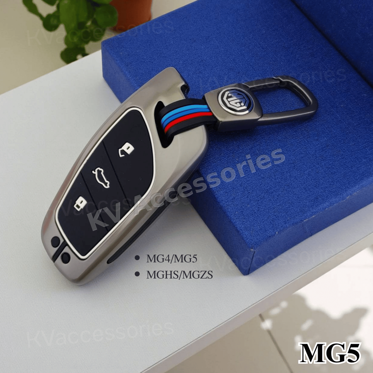 (พร้อมกล่อง) เคสกุญแจโลหะปุ่มซิลิโคน สำหรับ MG5