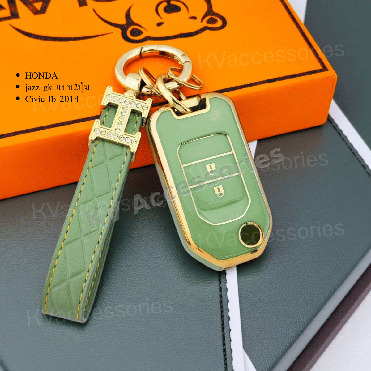 TPU เคสกุญแจรถยนต์ สำหรับรุ่น HONDA  jazz gk แบบ2ปุ่ม Civic fb 2014
