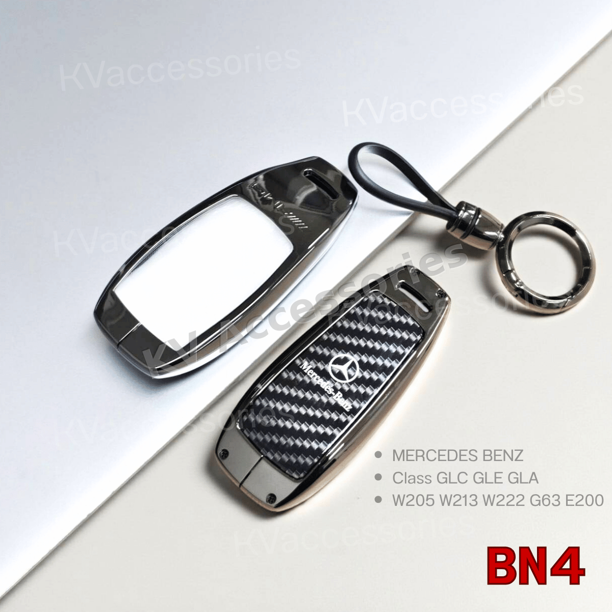 เคสกุญแจโลหะลายเคฟล่า สำหรับรุ่น MERCEDES BENZ  Class GLC GLE GLA W205 W213 W222 G63 E200